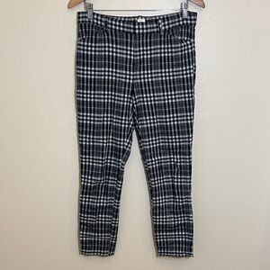 Gap Signature Skinny Ankle Black Grey Checkered Pants